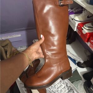Coach Brown Leather Knee-High Boots